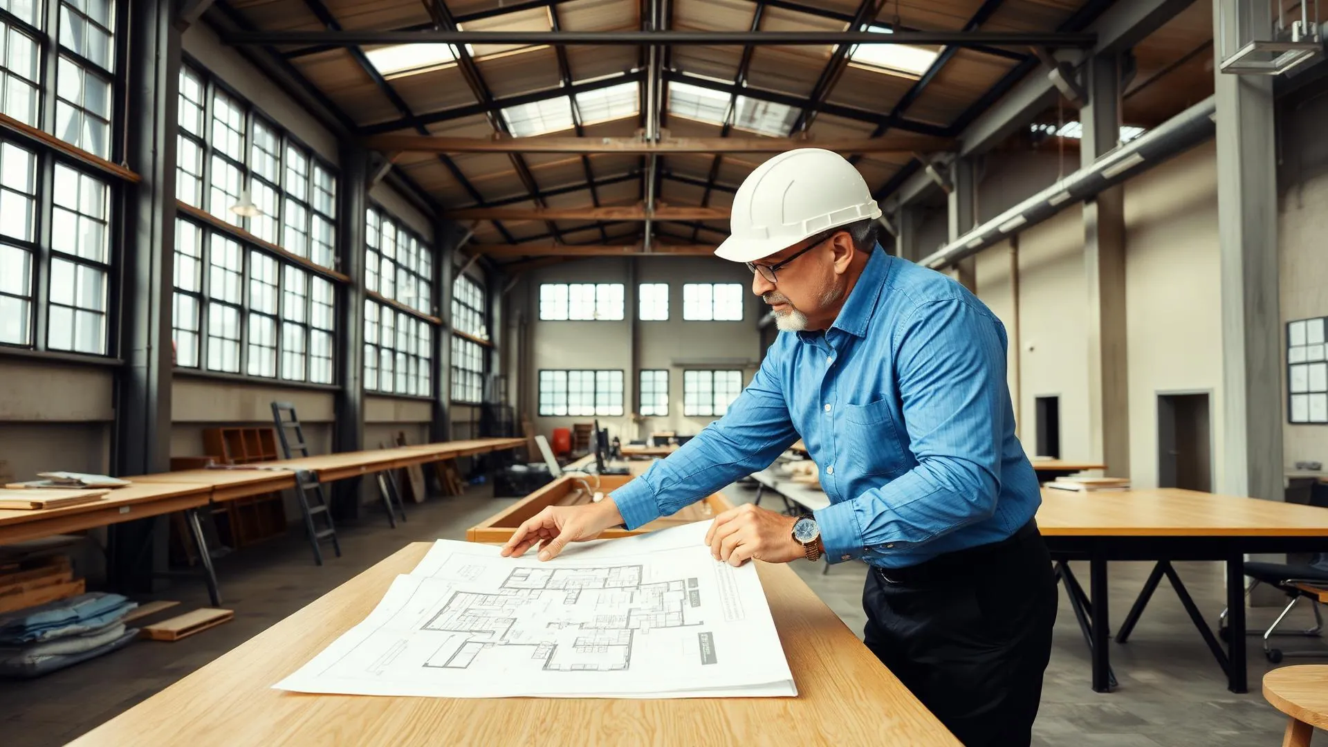 ACS asbuilts team reviewing asbuilt drawings of an existing commercial building